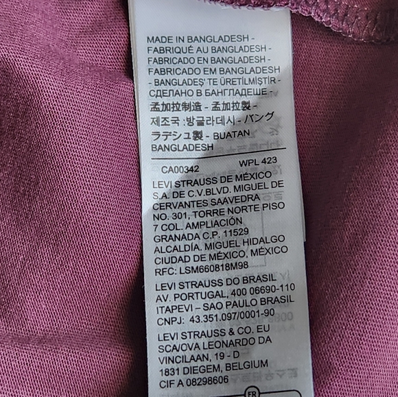 Men’s Levi’s Silvertab Relaxed Fit Size 3XL Short Sleeve T-Shirt Red - Picture 5 of 8